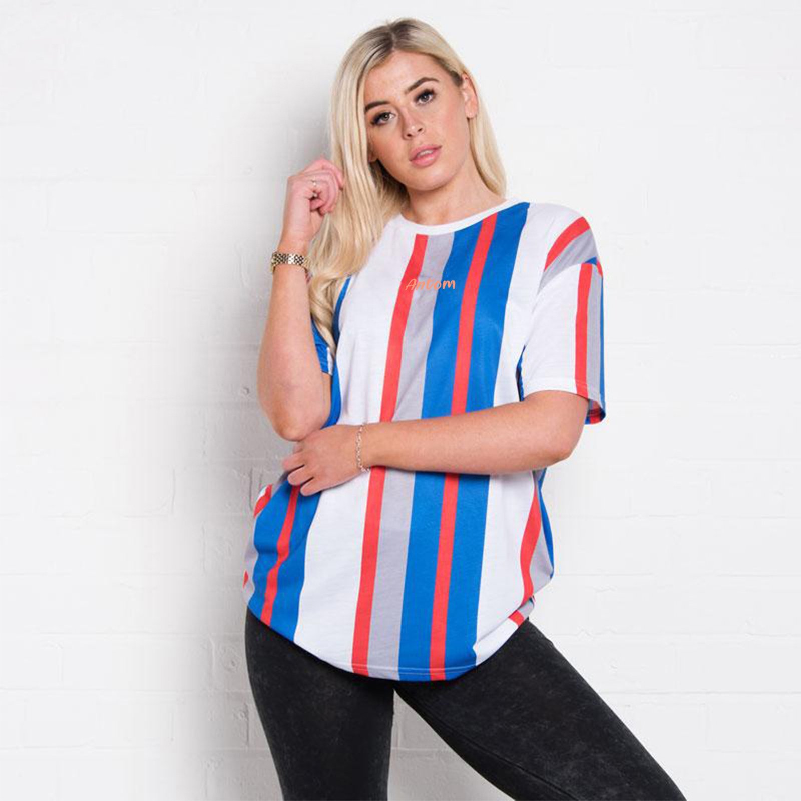 Classic Customizable V-Neck T-Shirt for Women – Soft Knit Jersey, Royal Blue