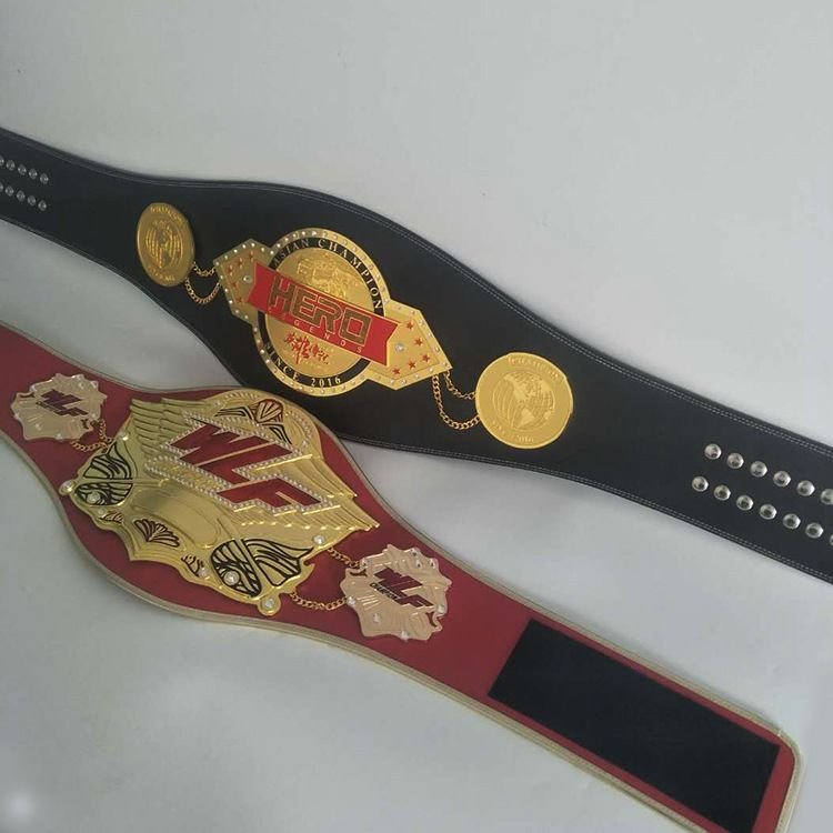 Fully Customizable Championship Belt with Triple Oval Plates – Black Strap - Image 3