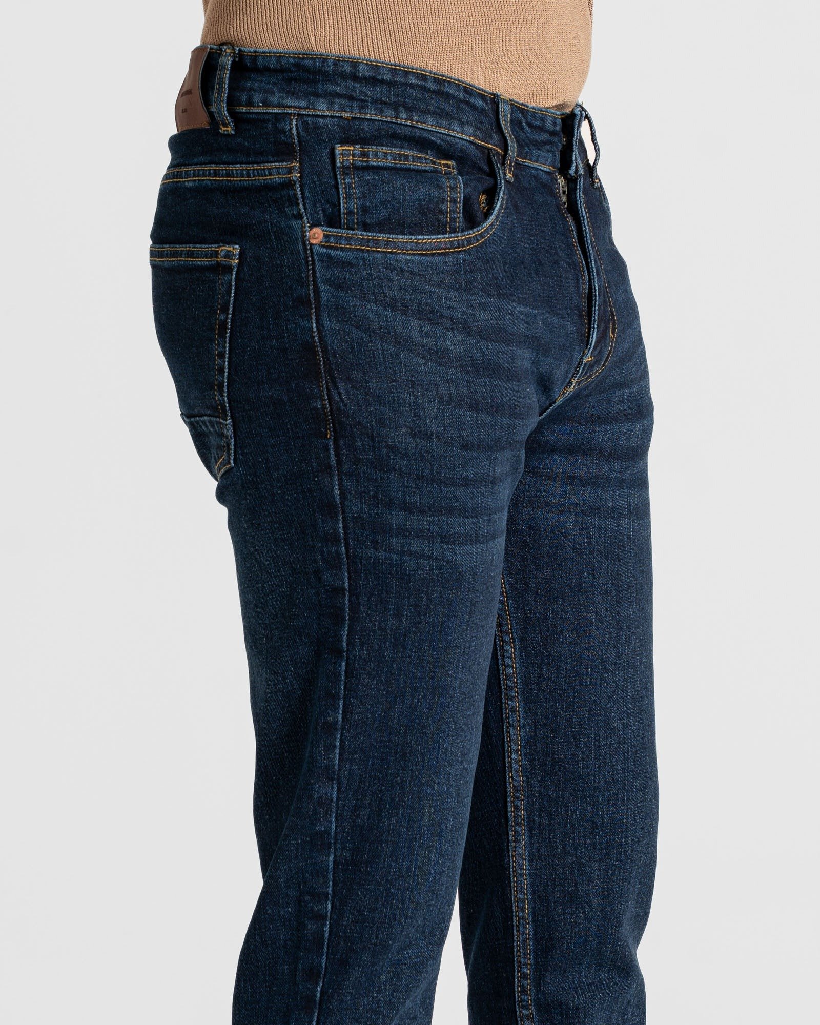 Premium Dark Indigo Regular Fit Jeans – Classic Five-Pocket Denim - Image 2