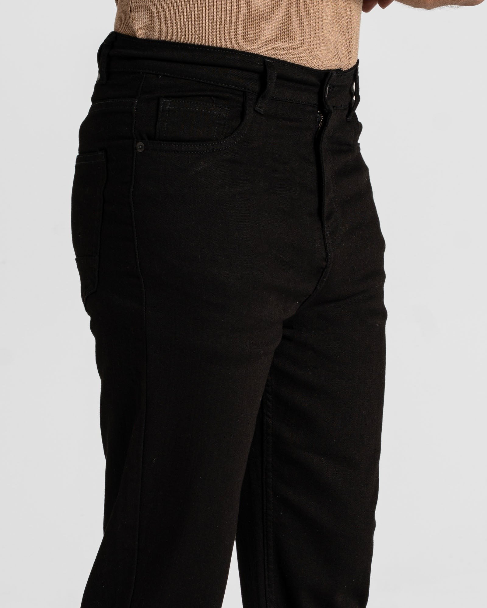 Essential Black Regular Fit Denim Jeans – Versatile Straight Leg Pant - Image 2