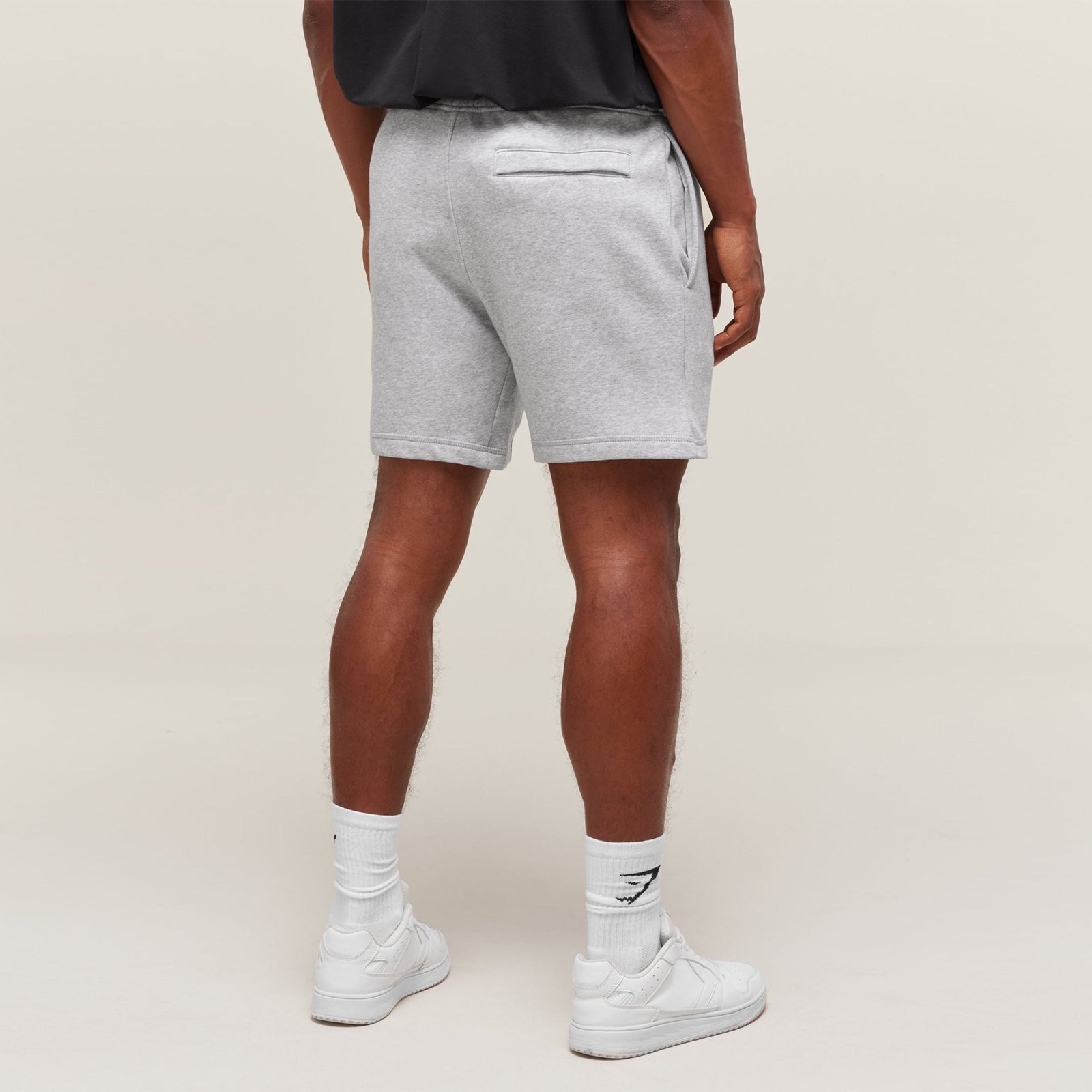 Essential Grey Marl Cotton Fleece Shorts – Comfortable Relaxed Fit - Image 2
