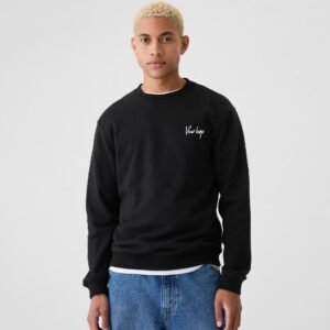 Essential Heavyweight Black Crewneck Sweatshirt – Blank Canvas Style