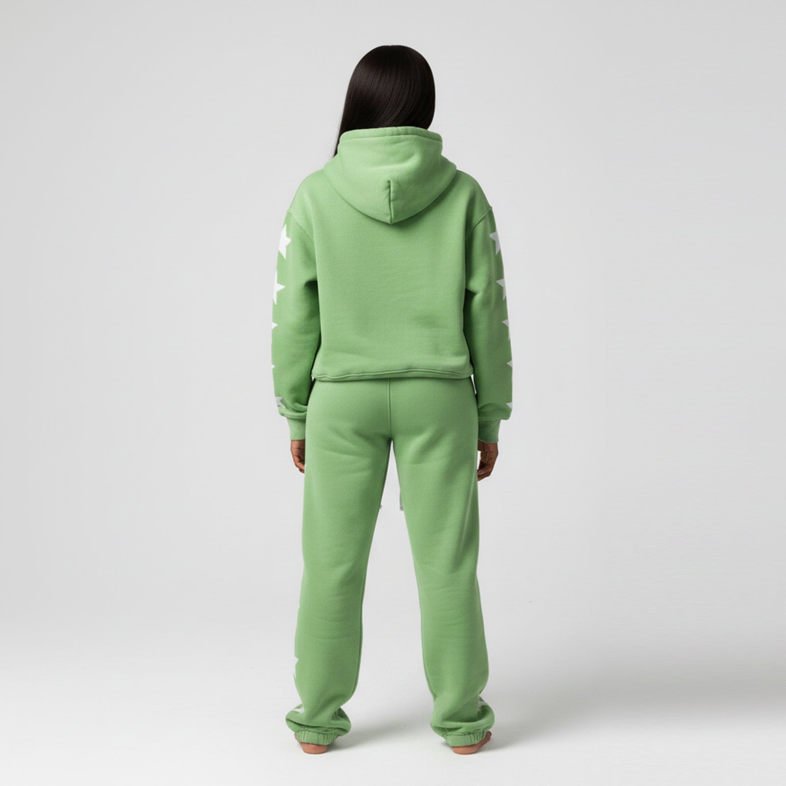 Sporty Color Block Track Suit – Burgundy, Black & White Half-Zip Set - Image 2