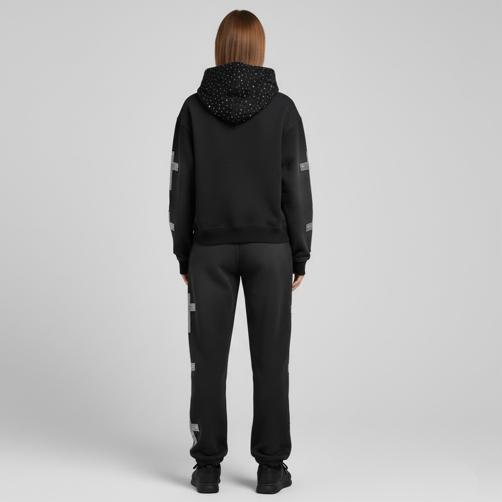 Oversized Star Graphic Track Suit – Sage Green Hoodie and Jogger Set - Image 3