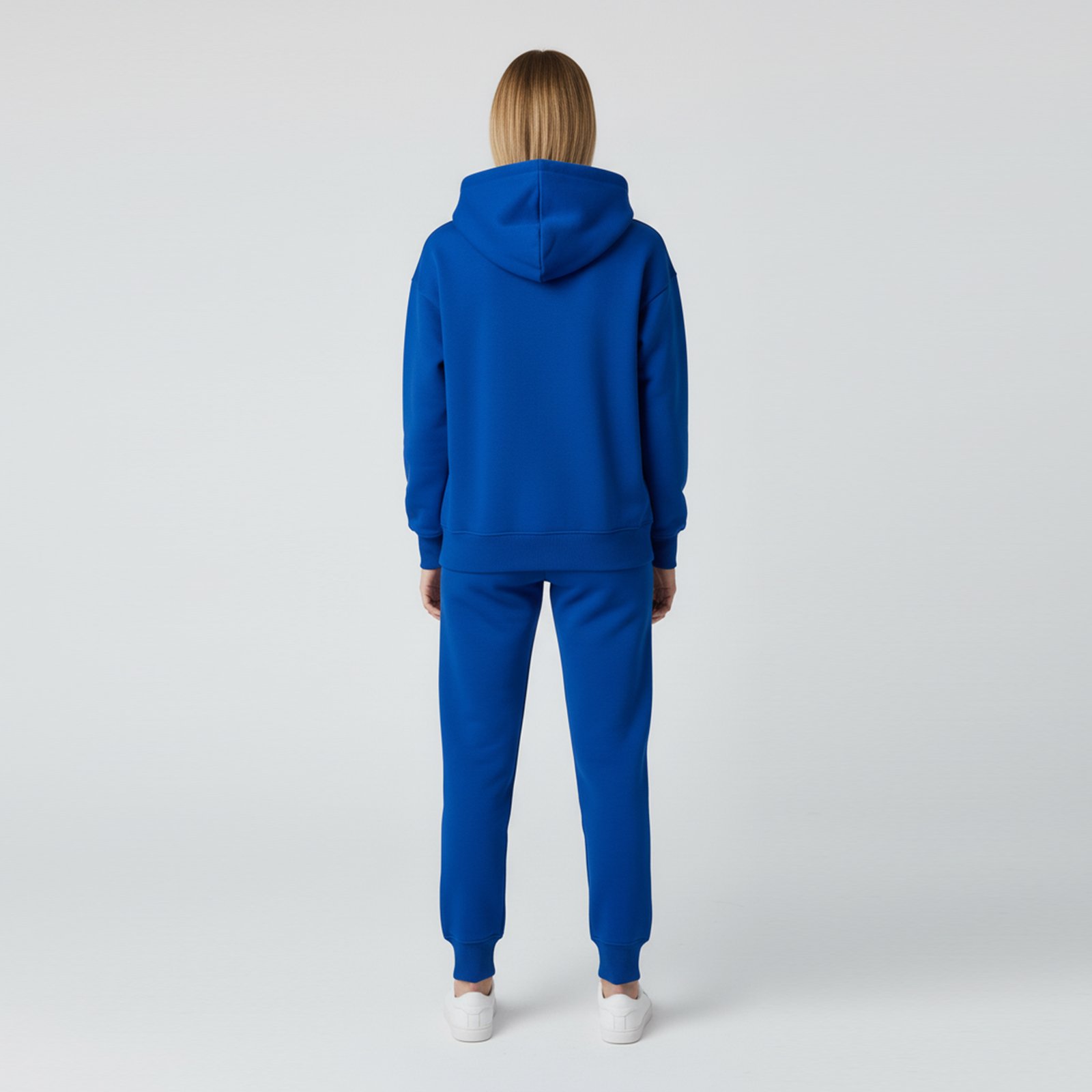 Navy Blue Zip-Up Track Suit – Contrast Logo & Performance Fleece - Image 2