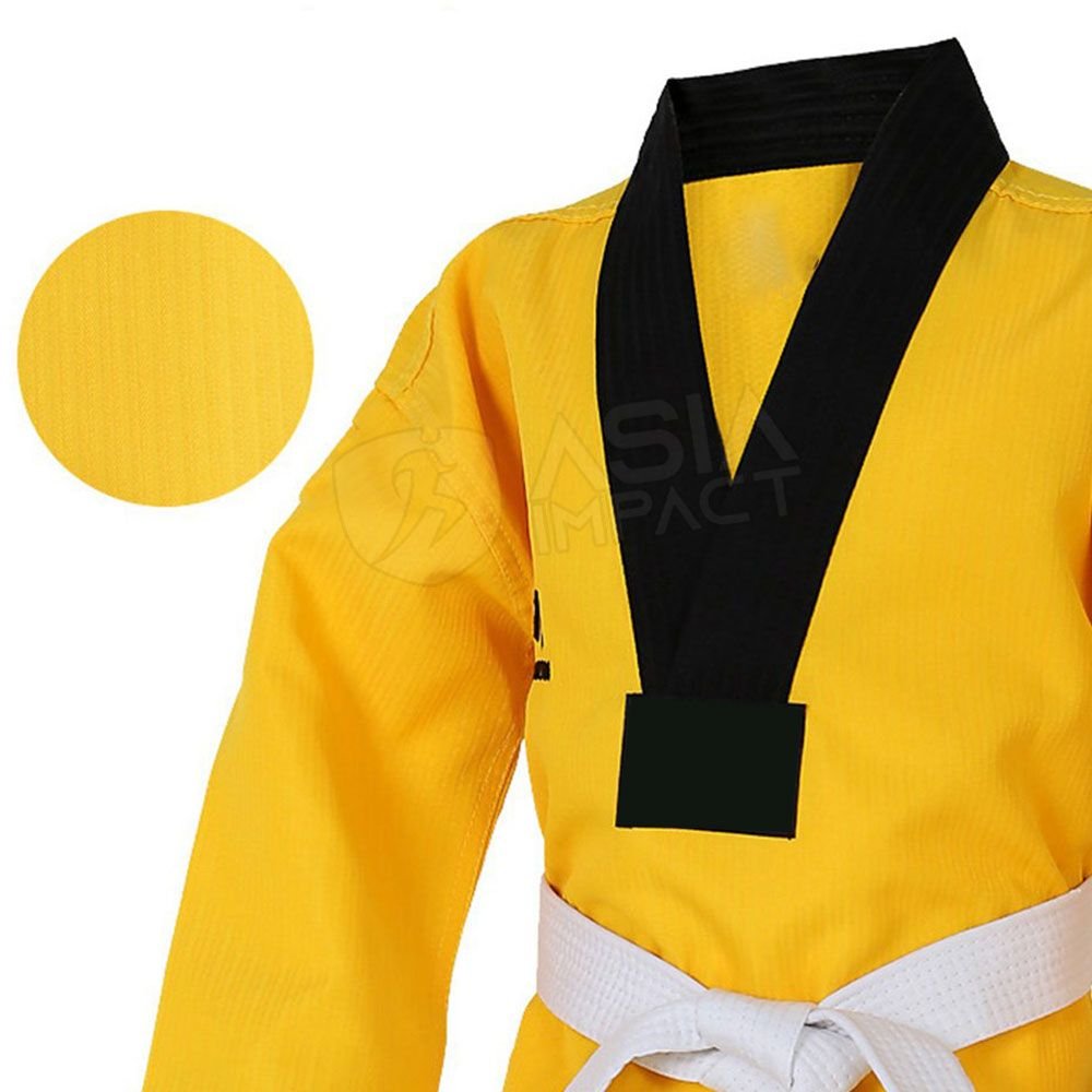 Vibrant Yellow V-Neck Taekwondo / Martial Arts Uniform (Gi) – Kids Size - Image 2
