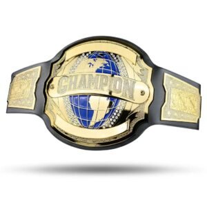 Iconic Global Champion Belt Replica – Blue Globe & Diamond Accents
