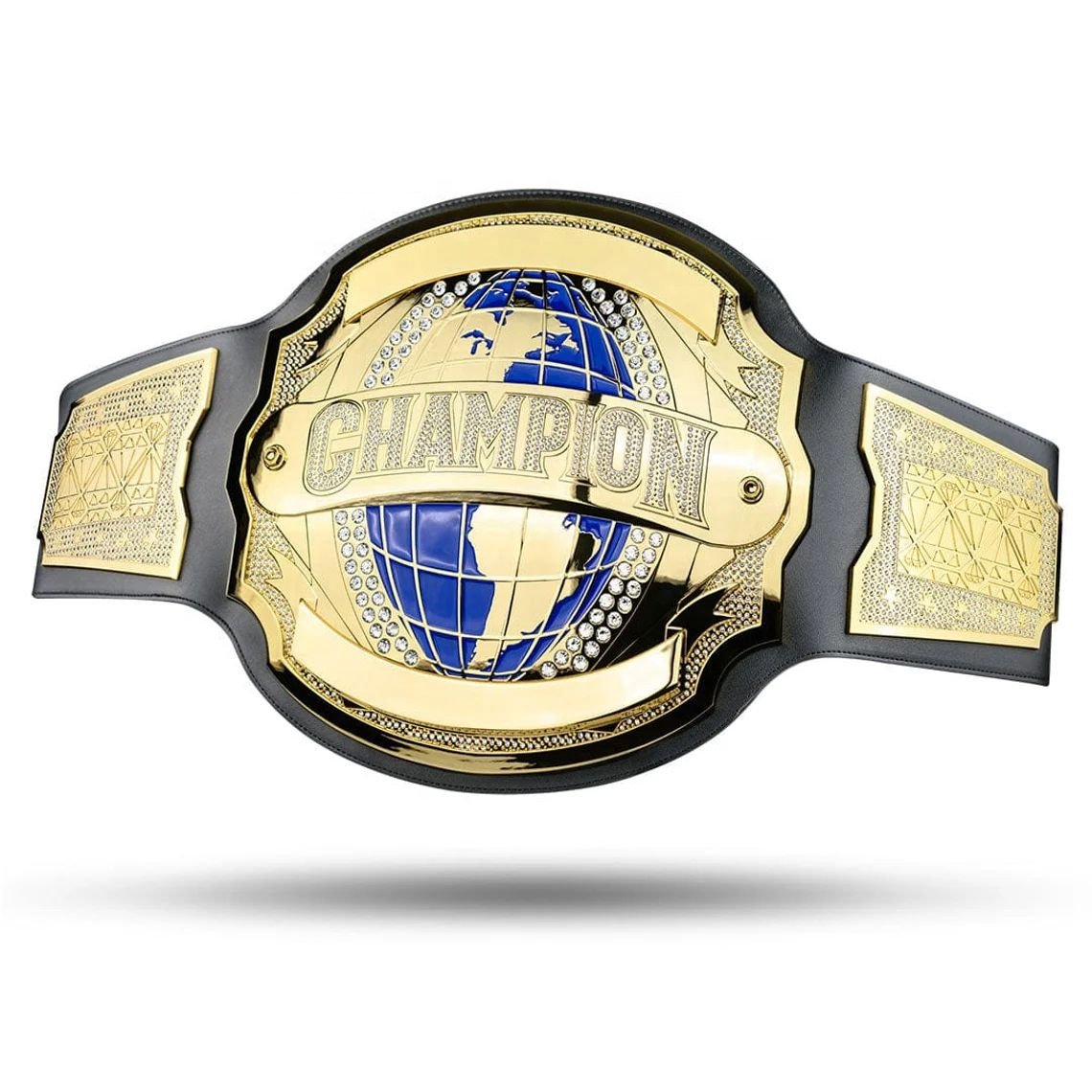 Iconic Global Champion Belt Replica – Blue Globe & Diamond Accents