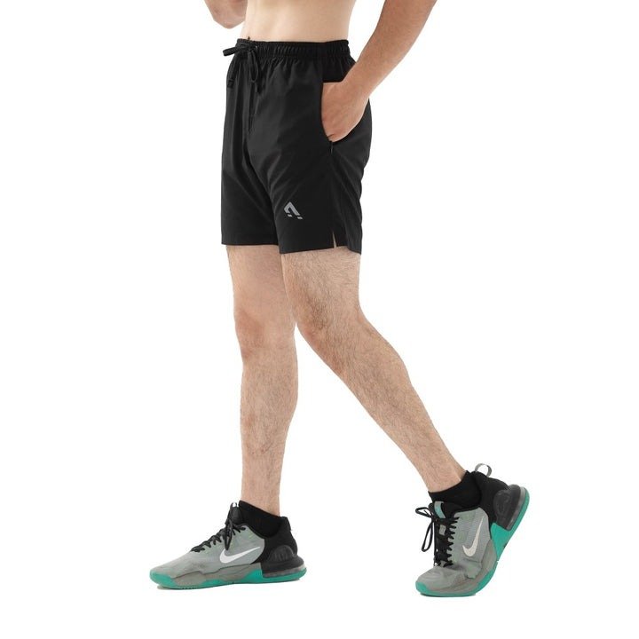 Rust Orange Soft-Feel Active T-Shirt and Lightweight Black Gym Shorts Set - Image 3