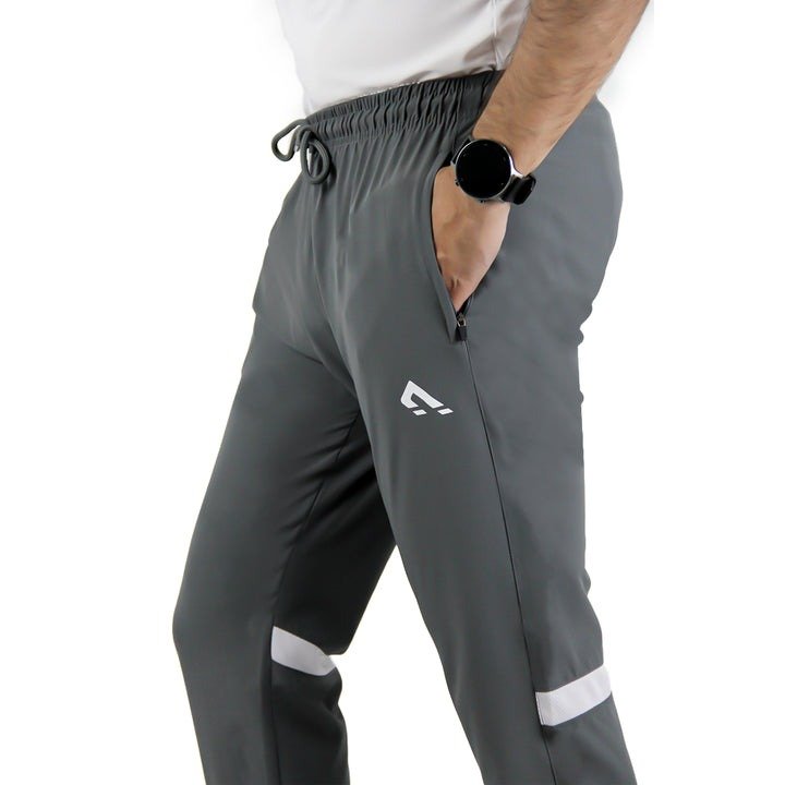 Men's Tapered Grey Lightweight Training Joggers with Elastic Cuffs - Image 3