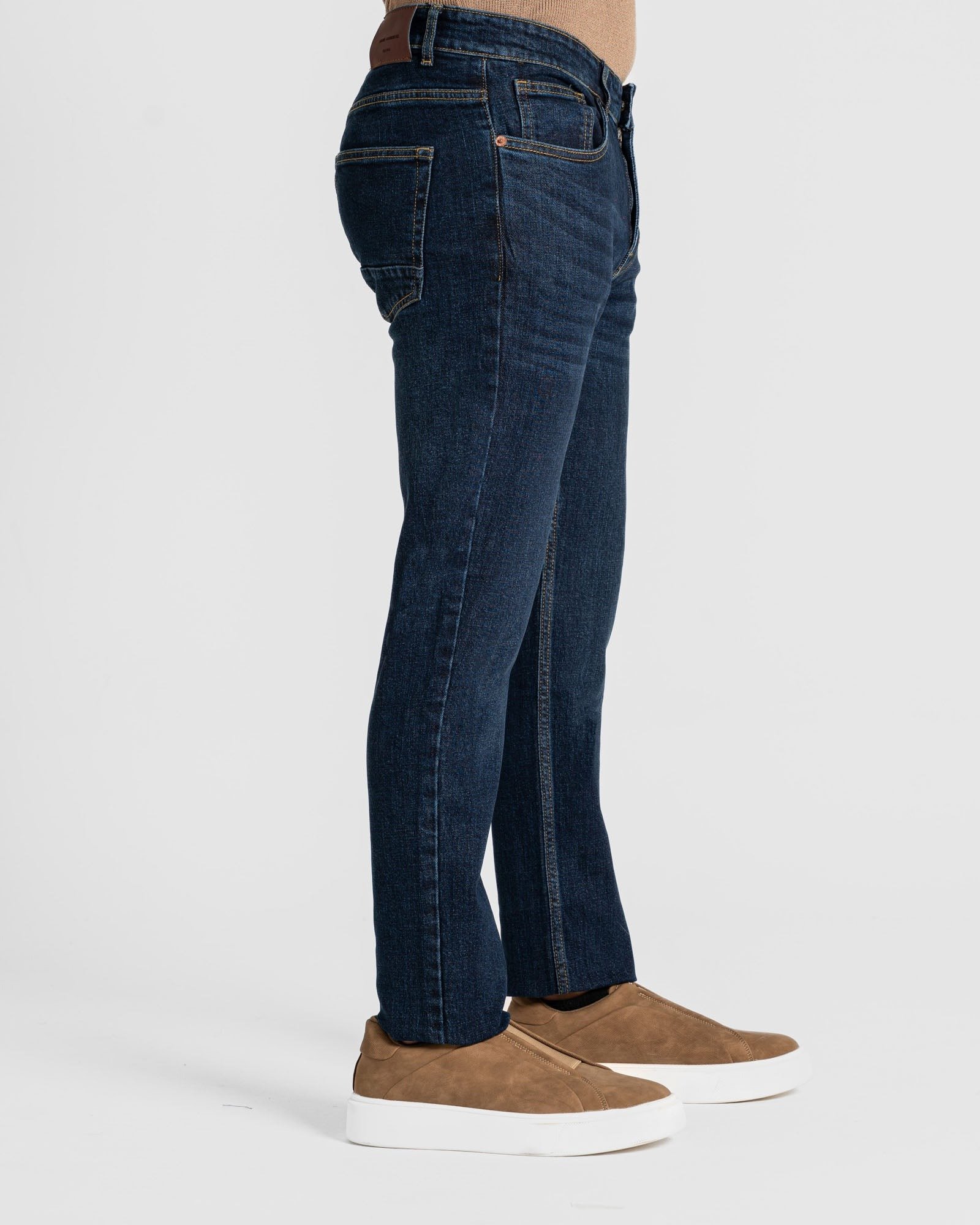 Premium Dark Indigo Regular Fit Jeans – Classic Five-Pocket Denim - Image 3