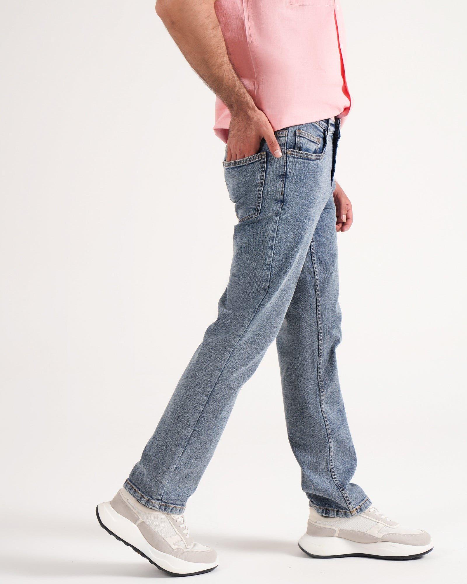 Classic Light-Wash Blue Regular Fit Jeans – Perfect Everyday Casual Denim - Image 2