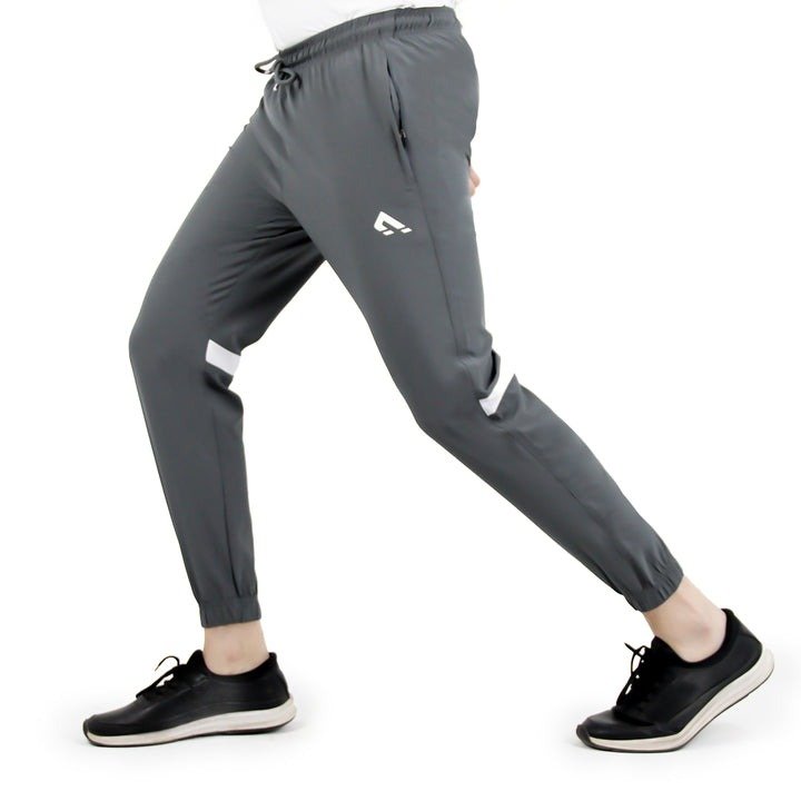 Men's Tapered Grey Lightweight Training Joggers with Elastic Cuffs - Image 2