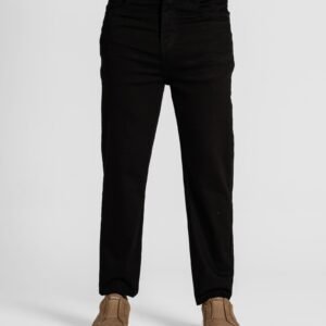 Essential Black Regular Fit Denim Jeans – Versatile Straight Leg Pant