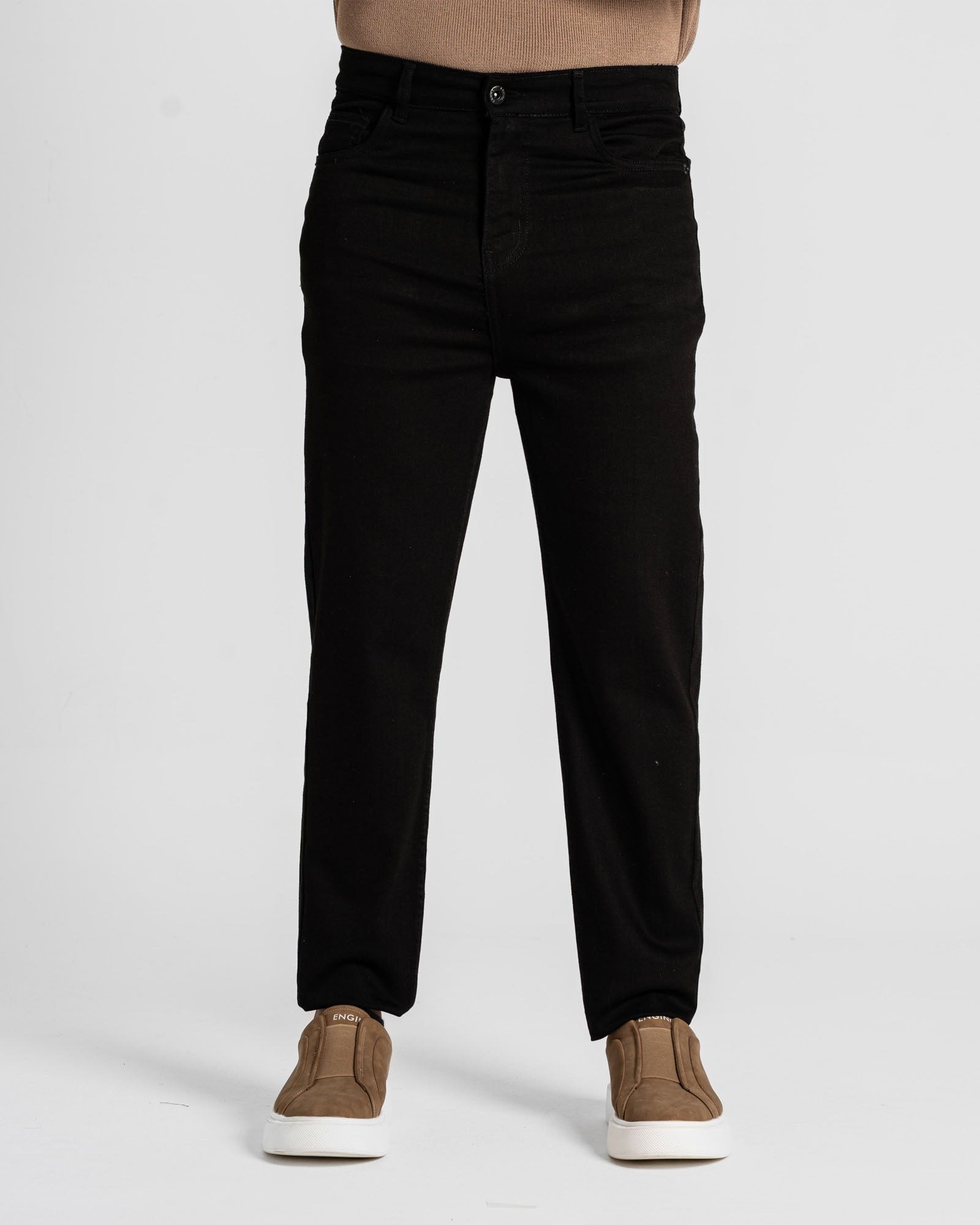 Essential Black Regular Fit Denim Jeans – Versatile Straight Leg Pant