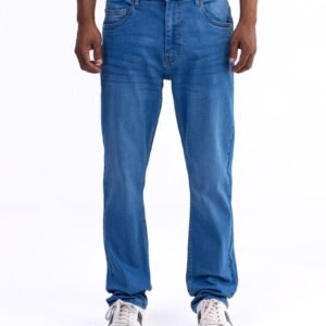 Everyday Mid-Blue Straight Leg Jeans – Men's Comfortable Regular Fit Denim