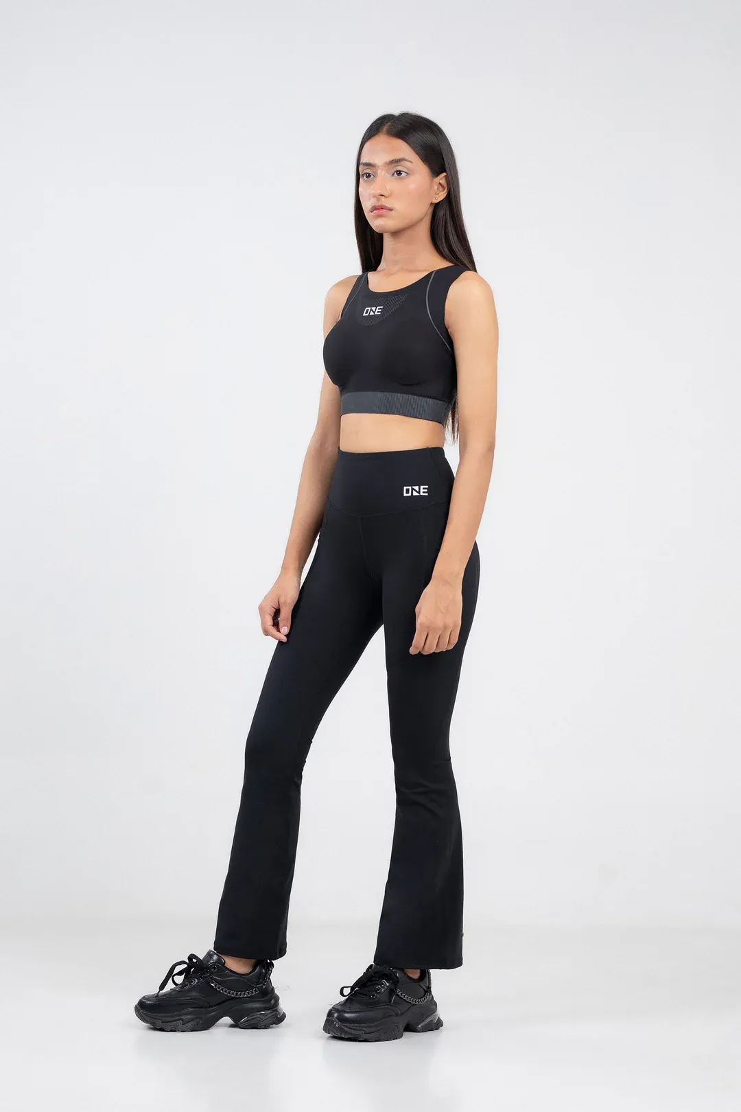 High-Waist Seamless Camouflage Compression Leggings – Dusty Blue - Image 2