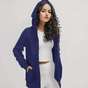 Oversized Camouflage Print Zip-Up Hoodie – Red Lettering Graphic