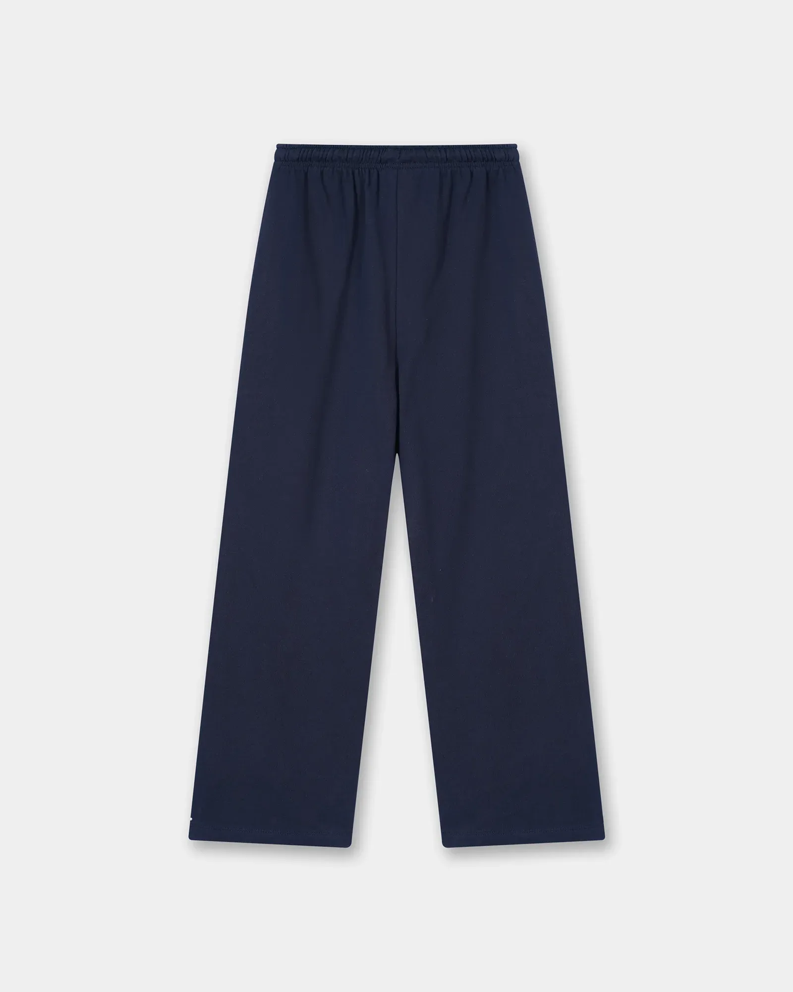 Athleisure Navy Blue Wide Leg Trousers – Contrast White Side Stripe - Image 2