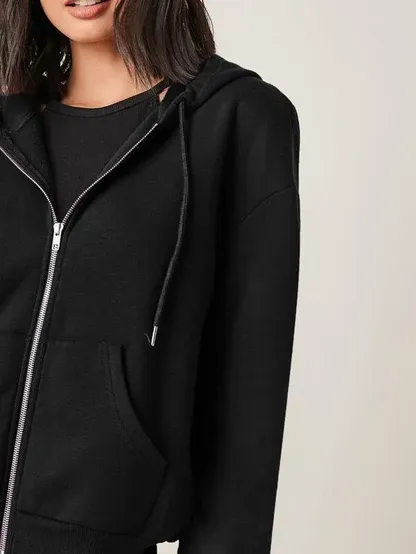 Classic Collarless Genuine Black Leather Jacket – Fitted & Paneled